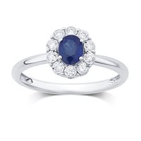 Anello Gazzola Gioielli Donna ColoreContorno5x4 in Oro bianco Zaffiro CSFROT0937S-NG